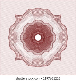 Red abstract rosette