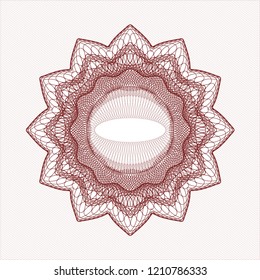 Red abstract rosette