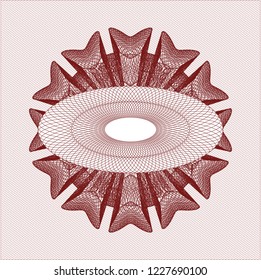 Red abstract rosette