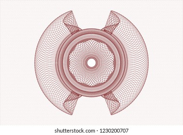 Red abstract rosette
