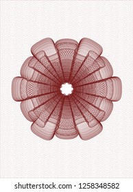 Red abstract rosette