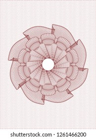 Red abstract rosette