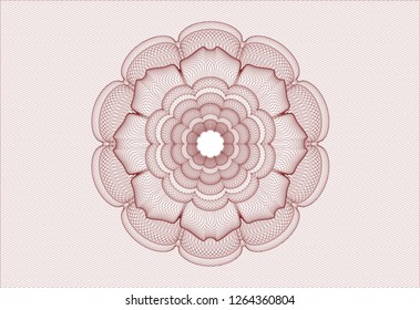 Red abstract rosette