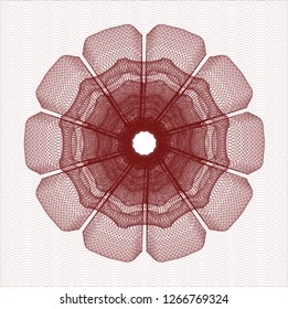 Red abstract rosette