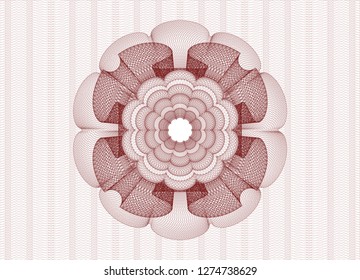 Red abstract rosette