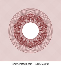 Red abstract rosette