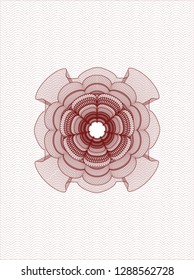 Red abstract rosette