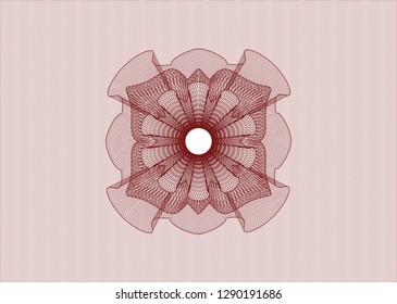 Red abstract rosette