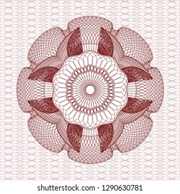 Red abstract rosette