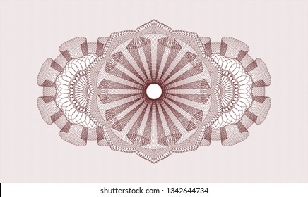 Red abstract rosette