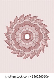 Red abstract rosette