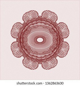 Red abstract rosette