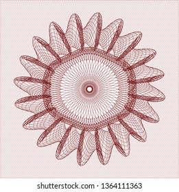 Red abstract rosette
