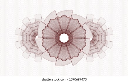 Red abstract rosette
