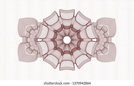 Red abstract rosette