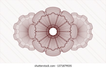 Red abstract rosette