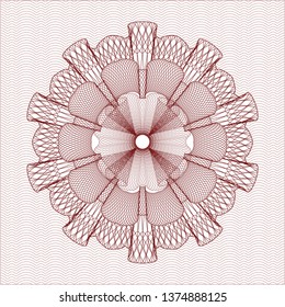 Red abstract rosette
