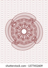 Red abstract rosette