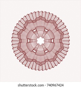 Red abstract rosette