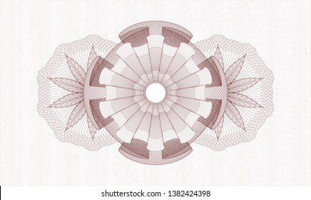Red abstract rosette. Vector Illustration. Detailed.