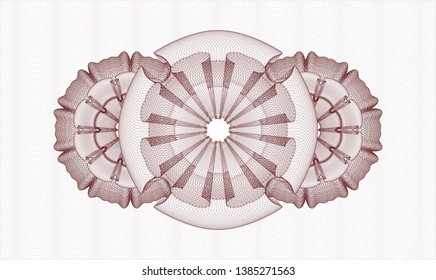 Red abstract rosette. Vector Illustration. Detailed.