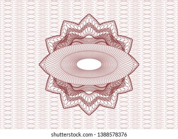Red abstract rosette. Vector Illustration. Detailed.