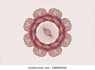 Red abstract rosette. Vector Illustration. Detailed.