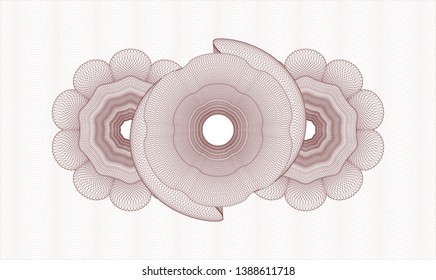 Red abstract rosette. Vector Illustration. Detailed.