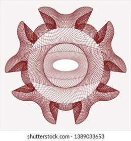 Red abstract rosette. Vector Illustration. Detailed.