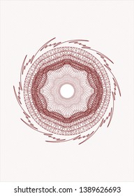 Red abstract rosette. Vector Illustration. Detailed.