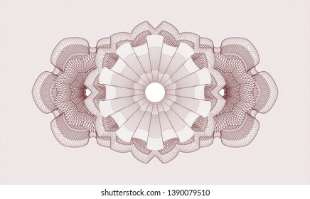 Red abstract rosette. Vector Illustration. Detailed.