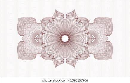 Red abstract rosette. Vector Illustration. Detailed.