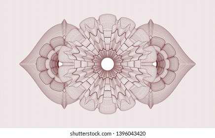 Red abstract rosette. Vector Illustration. Detailed.