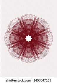 Red abstract rosette. Vector Illustration. Detailed.