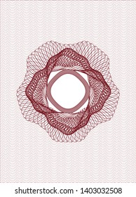 Red abstract rosette. Vector Illustration. Detailed.