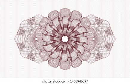 Red abstract rosette. Vector Illustration. Detailed.