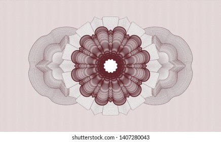 Red abstract rosette. Vector Illustration. Detailed.