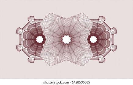 Red abstract rosette. Vector Illustration. Detailed.