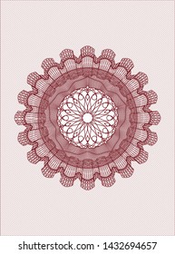 Red abstract rosette. Vector Illustration. Detailed.