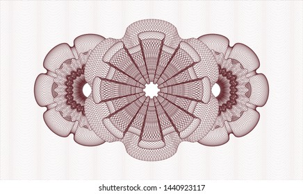 Red abstract rosette. Vector Illustration. Detailed.