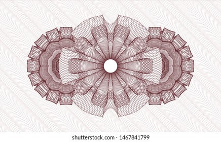 Red abstract rosette. Vector Illustration. Detailed.