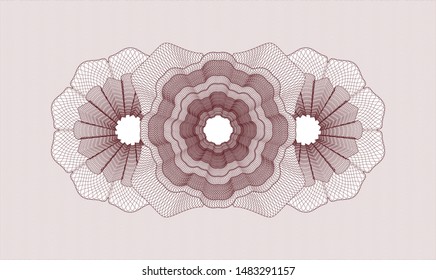 Red abstract rosette. Vector Illustration. Detailed.