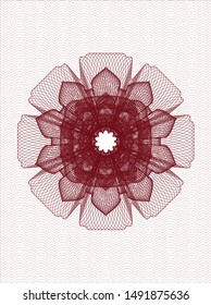 Red abstract rosette. Vector Illustration. Detailed.