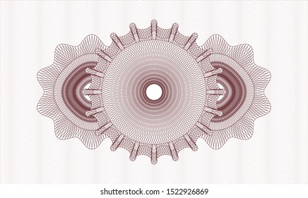 Red abstract rosette. Vector Illustration. Detailed.