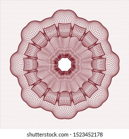 Red abstract rosette. Vector Illustration. Detailed.