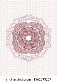 Red abstract rosette. Vector Illustration. Detailed.