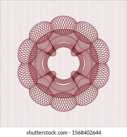 Red abstract rosette. Vector Illustration. Detailed.