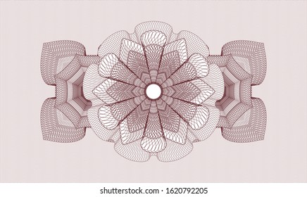 Red abstract rosette. Vector Illustration. Detailed.