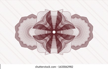 Red abstract rosette. Vector Illustration. Detailed.