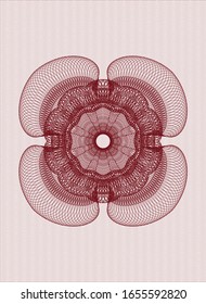 Red abstract rosette. Vector Illustration. Detailed.